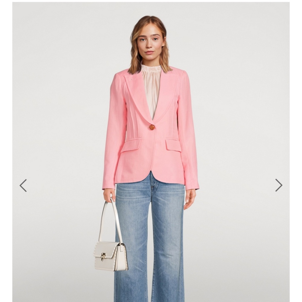 Smythe pink linen blazer size 6